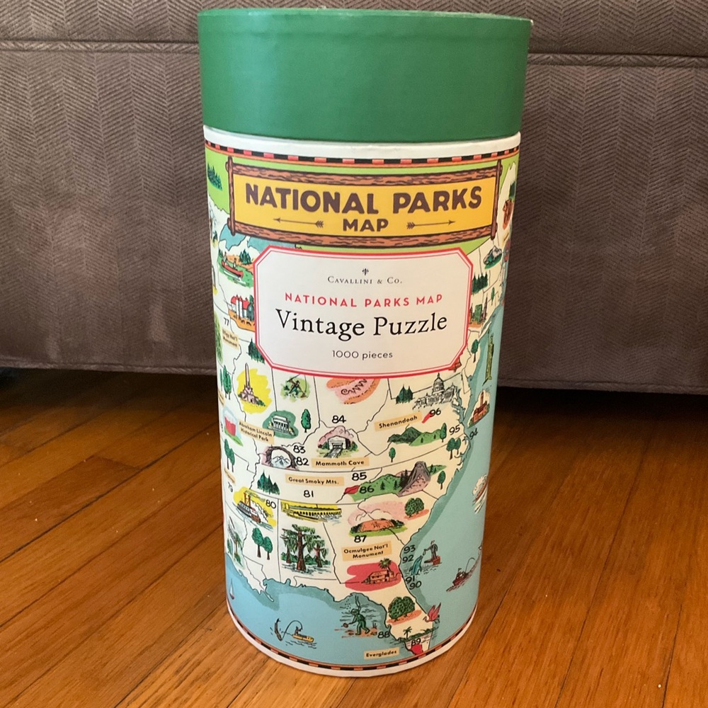 Vintage National Parks Map Vintage Puzzle 1000 pcs